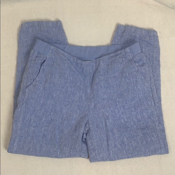 J Jill Love Linen Blue Ankle Pant SP - Picture 2 of 7